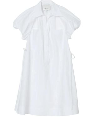 3.1 Phillip Lim Popeline Midi-Jurk - Wit