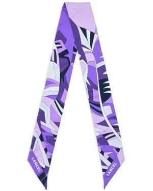 Lancel Graphic-Print Headband - Purple
