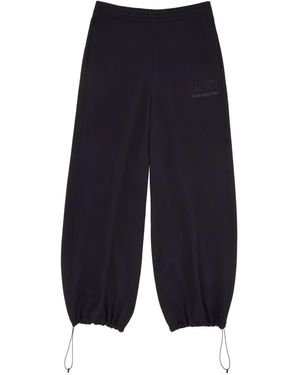 MM6 MAISON MARGIELA X SALOMON Drawstring-Cuff Logo-Print Trousers - Blue