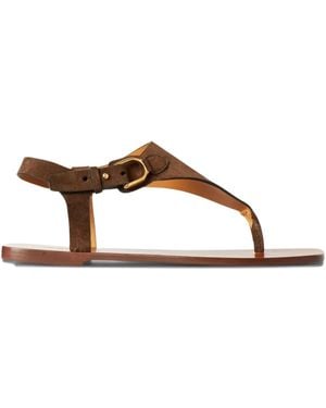 Ralph Lauren Buckle-Strap Sandals - Brown