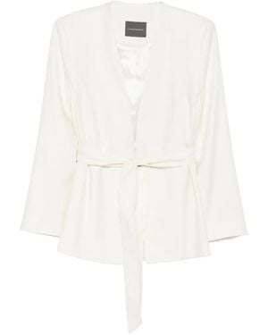 Lorena Antoniazzi Veste À Taille Ceinturée - White