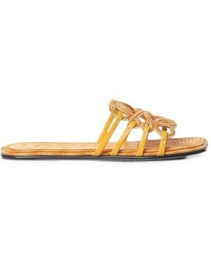 Loewe Petal Anagram Sandals - Metallic
