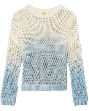 Twinset X Myfo Openwork Jumper With Gradual Print - Blue