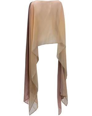 SLEEP NO MORE Draped Blouse - Natural
