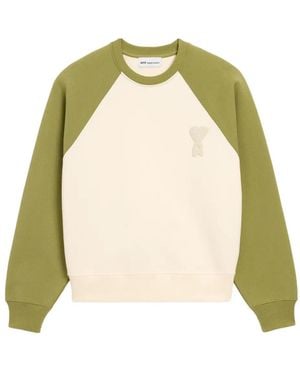 Ami Paris Sudadera Ami De Coeur De Ganchillo - Verde