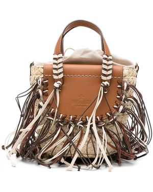 CUBA LAB Bolso Shopper Habanera Con Flecos - Neutro