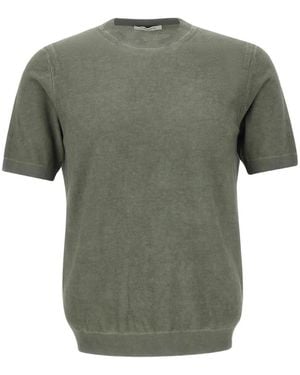 Kangra Fein Gestricktes T-Shirt - Grau