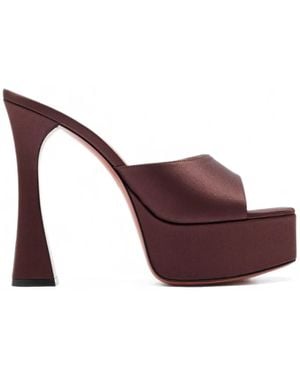 AMINA MUADDI Dalida Platform Mules - Purple