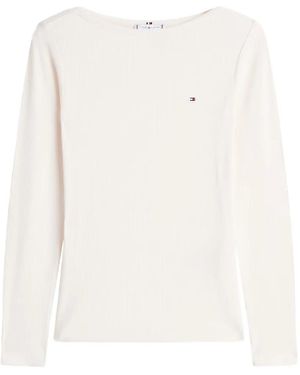 Tommy Hilfiger Boat-Neck T-Shirt - White
