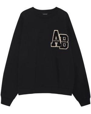 Anine Bing Miles Cotton Sweatshirt - Black