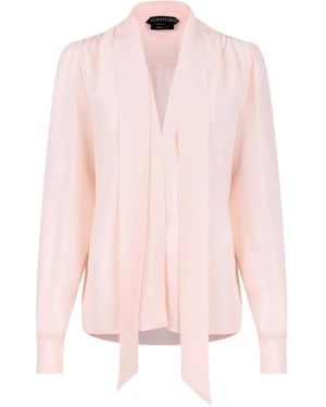Tom Ford Neck-Tie Silk Blouse - Pink