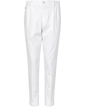 GTA Pleated Turn-Up Pants - White