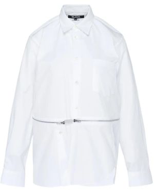 Comme des Garçons Zip-Embellished Shirt - White
