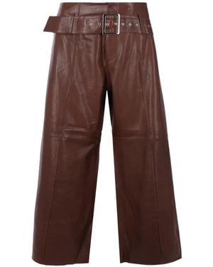 10 Corso Como Wide-Leg Belted Pants - Brown