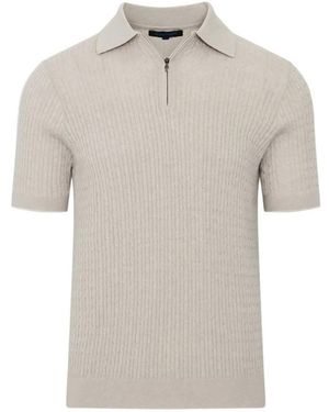Patrick Assaraf Half-Zip Polo Shirt - White