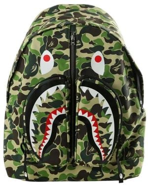 A Bathing Ape Shark Camo Backpack - Green