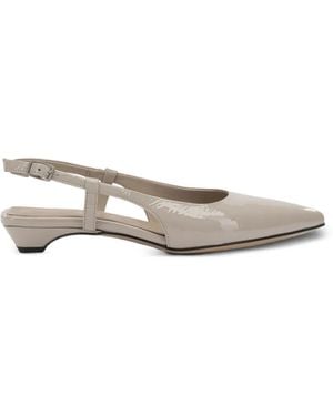 Pomme D ́Or Greta Patent Leather Slingback Pumps - White