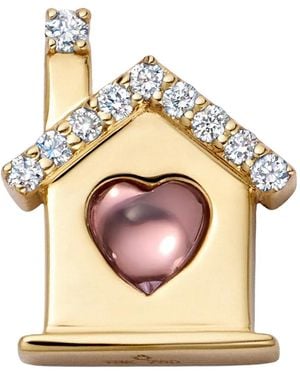 Loquet London 18K Home Diamond And Sapphire Charm - Natural