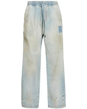 Amiri Jeans With Logo - Blue