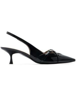 Stuart Weitzman Georgie Buckle-Strap Court Shoes - Black