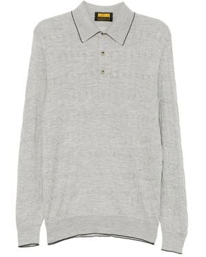 Svevo Knitted Polo Shirt - Gray