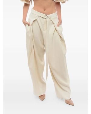 Ami Paris Pleated belt trousers - Natur