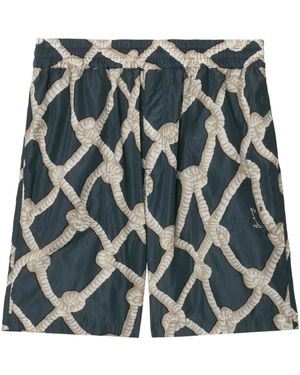 Burberry Short À Imprimé Nœud - Vert