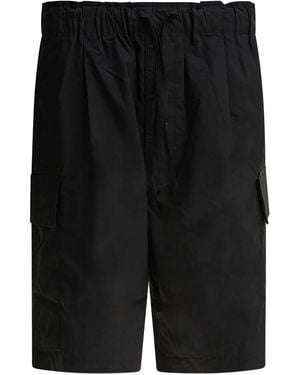 Kaptain Sunshine Cargo-Pocket Drawstring Shorts - Black