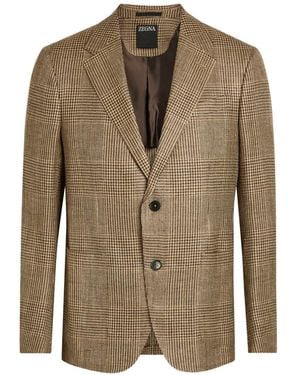 ZEGNA Check Blazer - Green