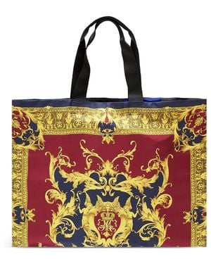 Junya Watanabe Scarf-Print Silk Tote Bag - Red