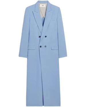 Ami Paris Double-Breasted Blazer Maxi Dress - Blue
