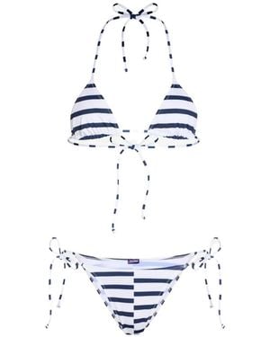 Jean Paul Gaultier The Asymetric Marinière Bikini Set - White