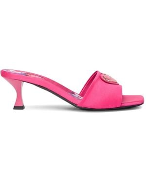 Love Moschino Heart Leather Sandals - Pink
