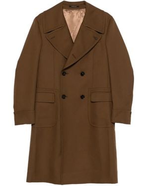 Luigi Bianchi Abrigo con doble botonadura - Marrón