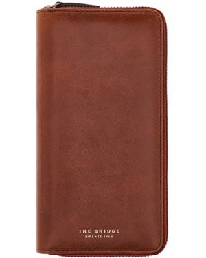 The Bridge Zip-Around Leather Wallet - Brown