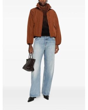 DRYKORN Cadley Funnel-Neck Elasticated-Hem Jacket - Blue