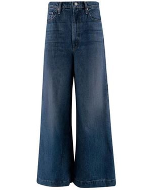 Mother Wide-Leg Denim Jeans - Blue