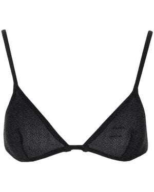 Laura Urbinati Soutien-Gorge Triangle À Effet Pailleté - Black