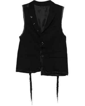 Undercover Bead-Embellishment Waistcoat - Black