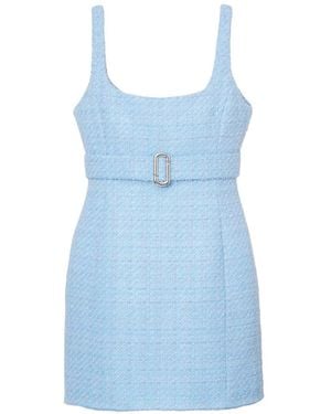 Marc Jacobs Belted Tweed Dress - Blue