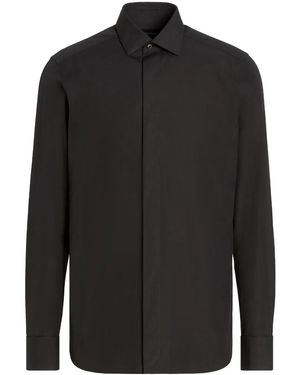 ZEGNA Trofeo Silk Shirt - Nero