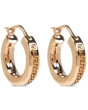 Versace Pendientes De Aro Greca - Metálico