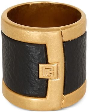 Balmain Anthem Ring Aus Messing Und Harz - Schwarz