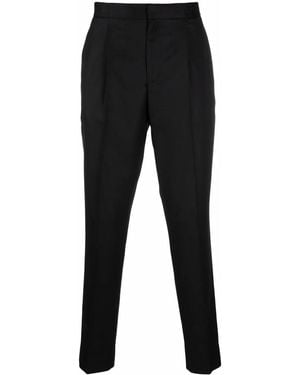 Officine Generale High-Waisted Tapered Trousers - Black