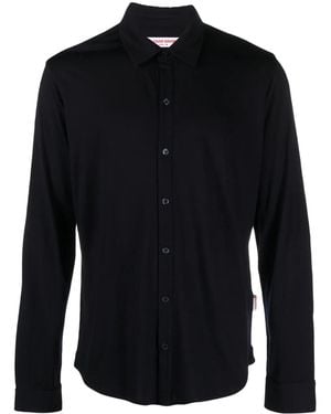 Orlebar Brown Giles Merino Wool Shirt - Blue