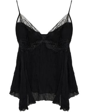 Blumarine Lace-Trim Top - Black