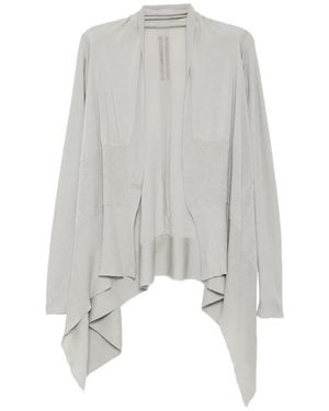 Rick Owens Cárdigan De Canalé Drapeado - Blanco