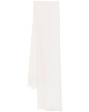 N.Peal Cashmere Écharpe Effet Tie Dye - Blanc