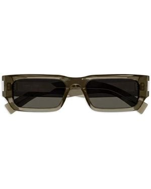 Saint Laurent Rectangle-Frame Sunglasses - Black
