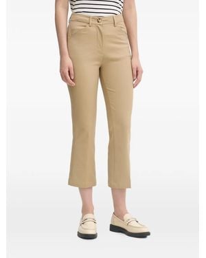 Benetton Pantalon Court À Coupe Évasée - Natural